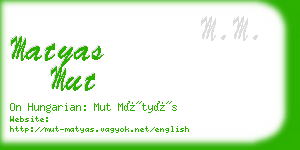 matyas mut business card